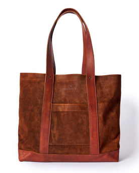 front image of The Roughout Tote in Chocolate Suede, Accessories by Taylor Stitch