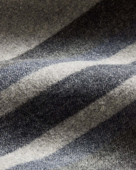 material shot of the stripes on The Wool Blanket in Bay Stripe, Accessories by Taylor Stitch
