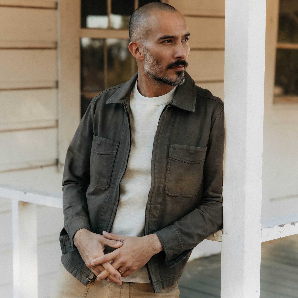 The Station Jacket in Fatigue Olive Broken Twill | Taylor Stitch