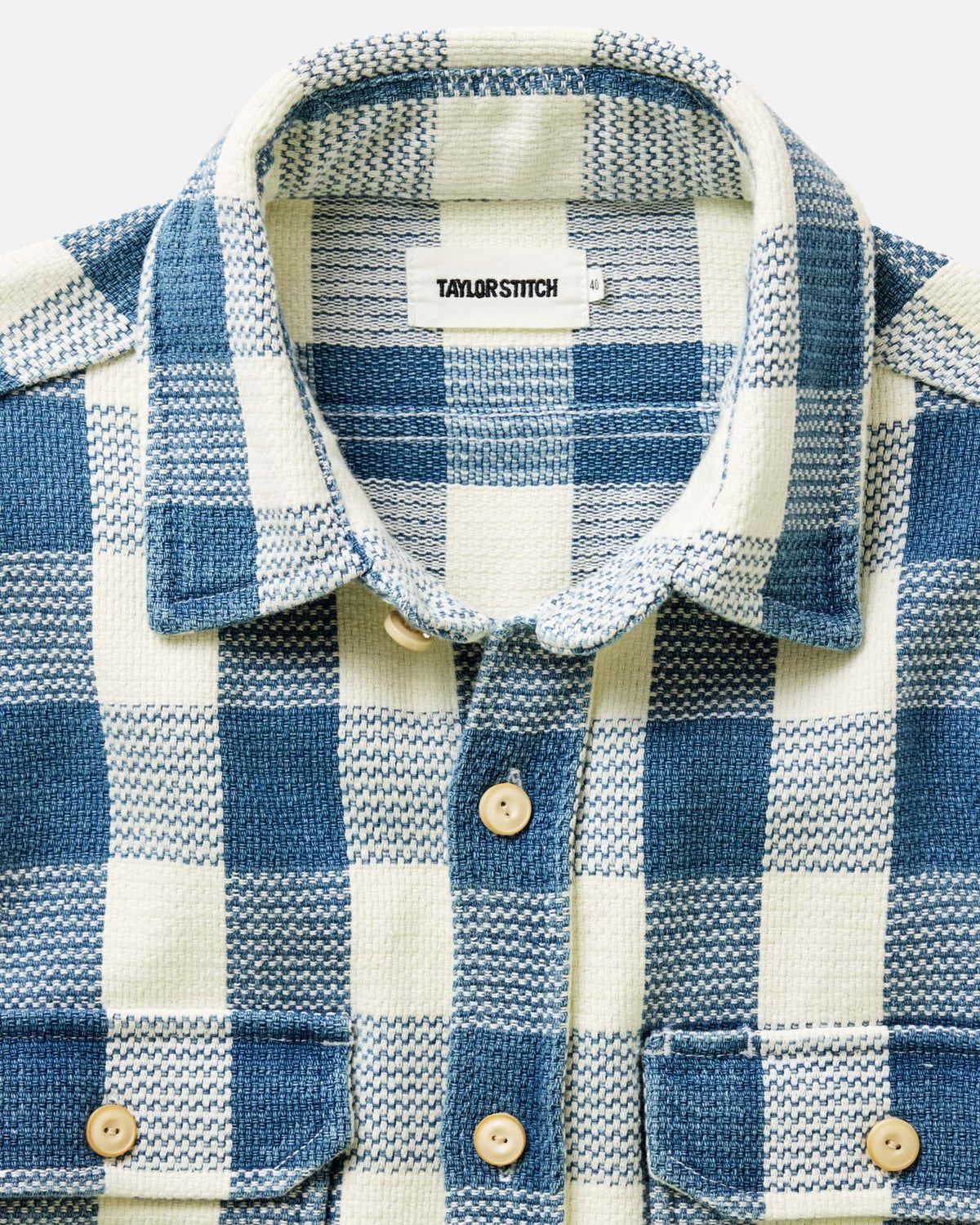 The Division Shirt in Washed Indigo Check | Taylor Stitch