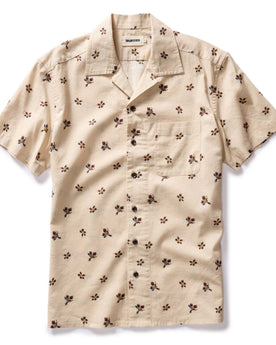 flatlay of The Short Sleeve Hawthorne in Almond Floral, Wovens by Taylor Stitch