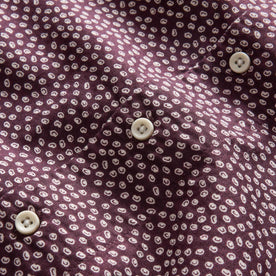 material shot of the buttons on The Short Sleeve Hawthorne in Port Shell