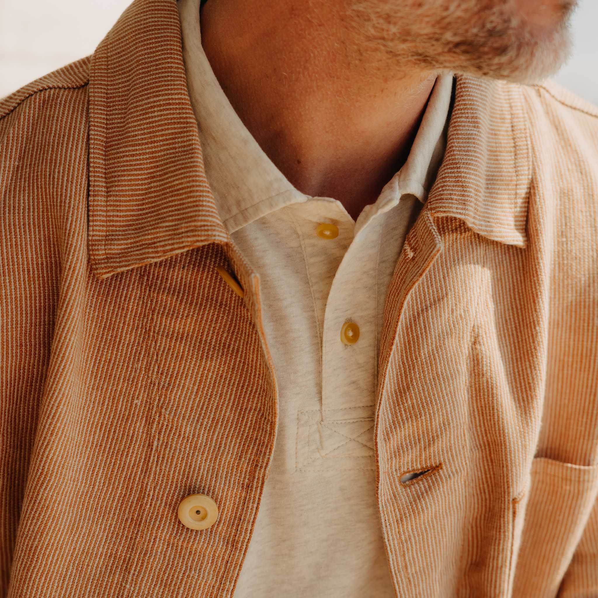 The Ojai Jacket in Chili Stripe Linen | Taylor Stitch