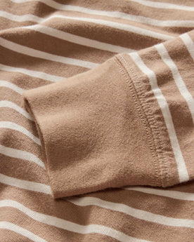 material shot of cuff on The Organic Cotton Long Sleeve Tee in Churro Stripe, Knits by Taylor Stitch