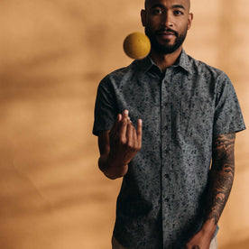 The Short Sleeve California in Blue Chambray Botanical - featured image