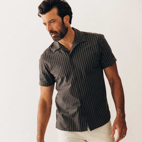 The Short Sleeve Davis Shirt in Kelp Stripe - featured image