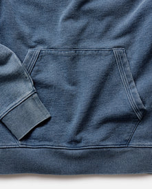 material shot of the cuffs on The Apres Hoodie in Washed Indigo Terry