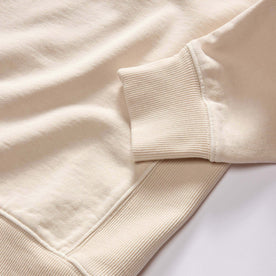 material shot of the cuffs on The Cotton Hemp Crew in Natural