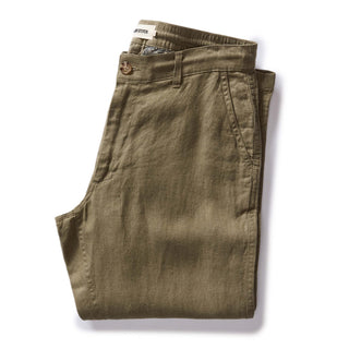 The Easy Pant in Olive Linen