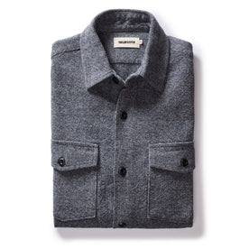 The Point Shirt in Heather Blue Linen Tweed - featured image