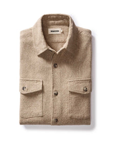 The Point Shirt in Heather Oat Linen Tweed - featured image