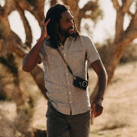 The Short Sleeve California in Faded Navy Hemp - featured image