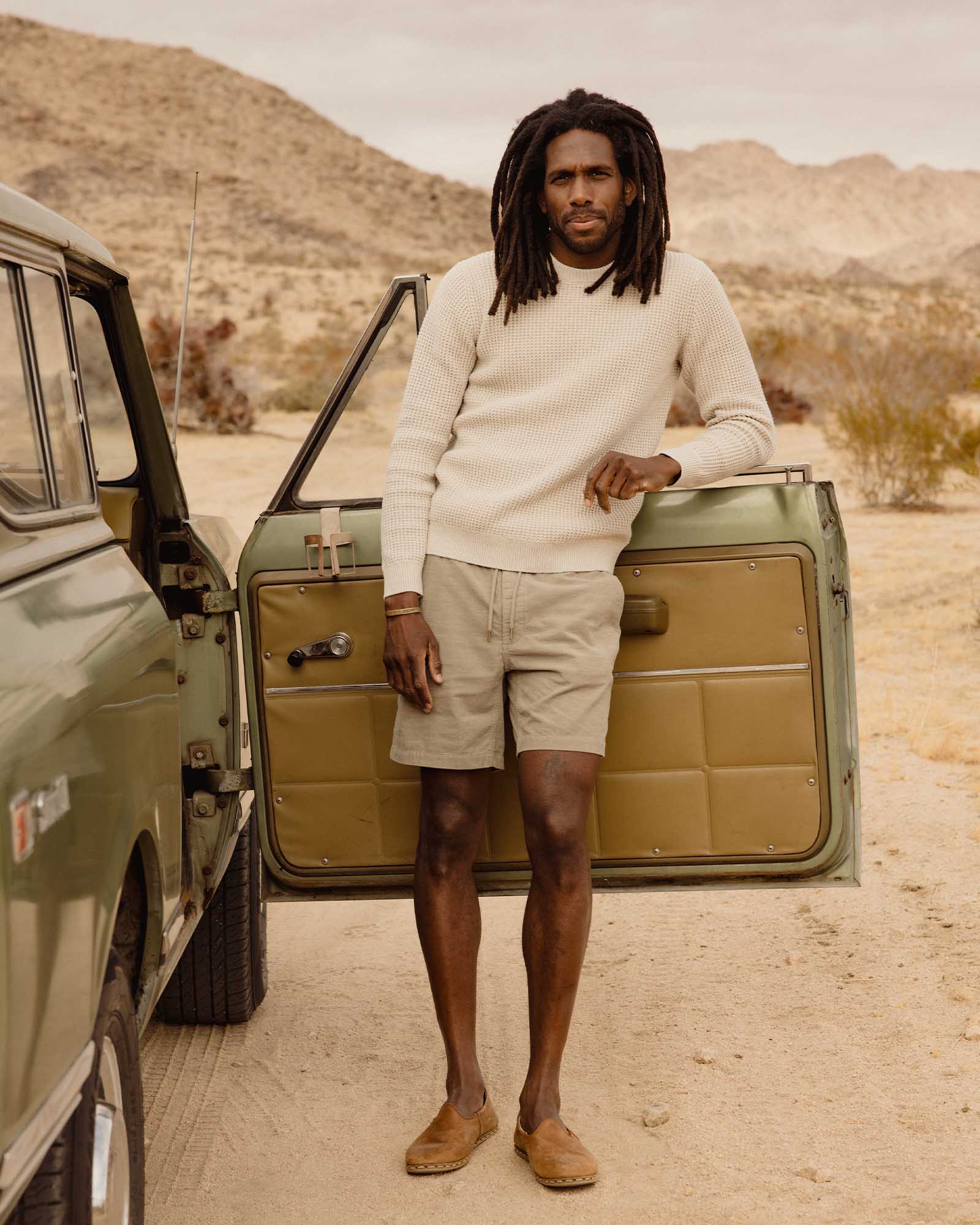 The Apres Short in Heather Moss Pincord | Taylor Stitch