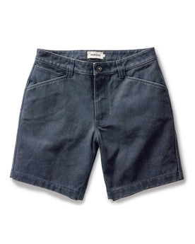flatlay of The Camp Short in Navy Chipped Canvas, Bottoms by Taylor Stitch