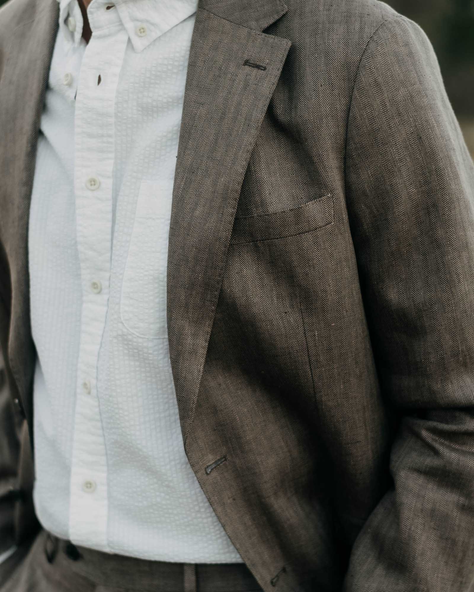 ジャケット・アウター ARMEN LINEN HERRINBONE WORK COAT ジャケット・アウター ARMEN LINEN HERRINBONE WORK COAT German