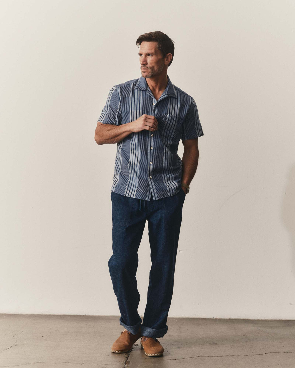 The Hawthorne Shirt in Indigo Patchwork | Taylor Stitch