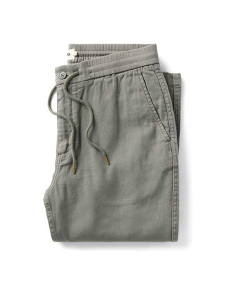 folded flatlay of The Roamer Pant in Smoked Olive Broken Twill