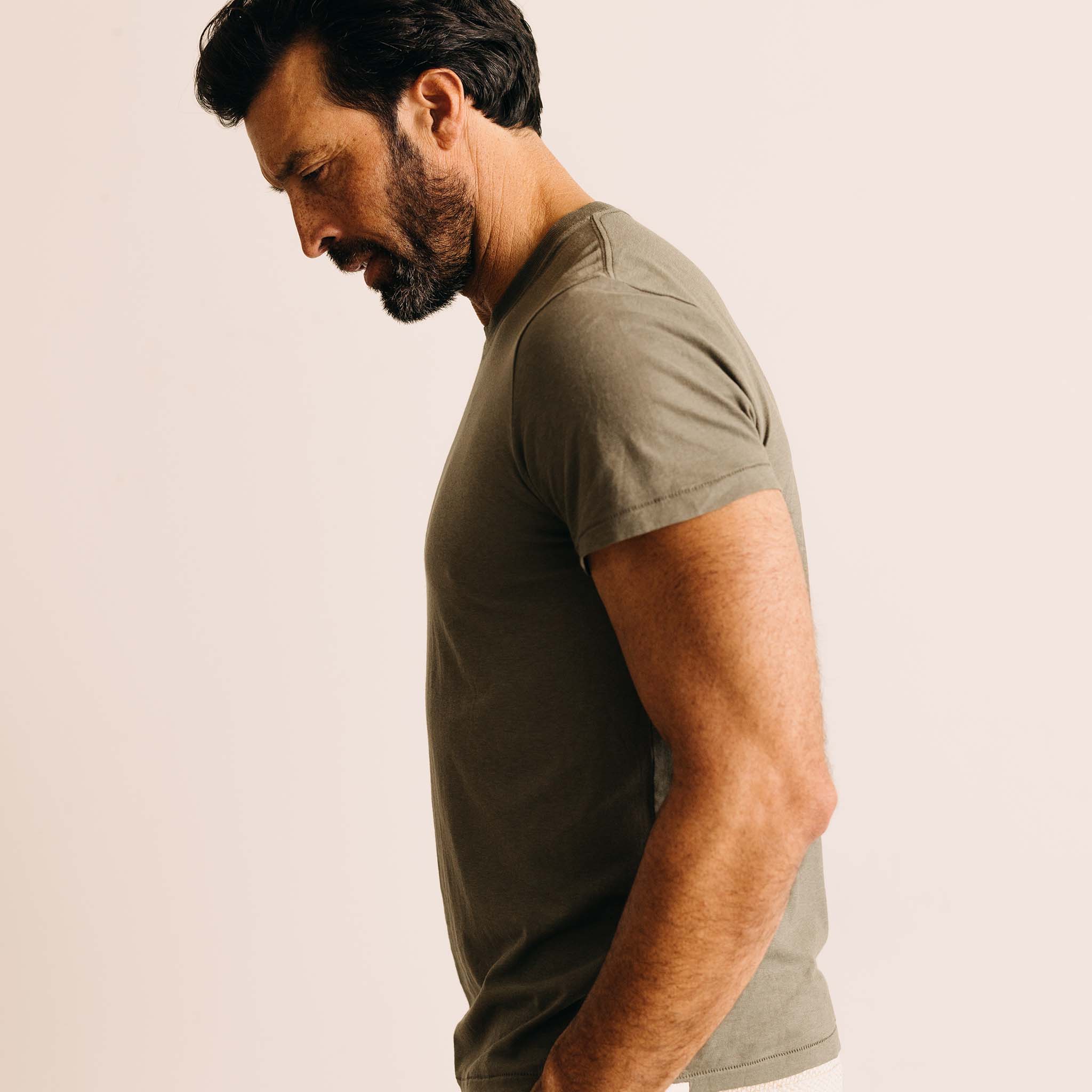 The Cotton Hemp Tee in Olive