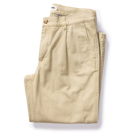 The Matlow Pant in Light Khaki Pigment Herringbone - featured image