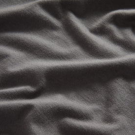 material shot of the fabric on The Organic Cotton Henley in Faded Black