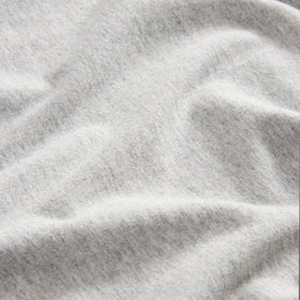 material shot of the fabric on The Organic Cotton Tee in Heather Grey