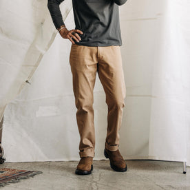 The Slim All Day Pant in Tobacco Selvage Denim - featured image