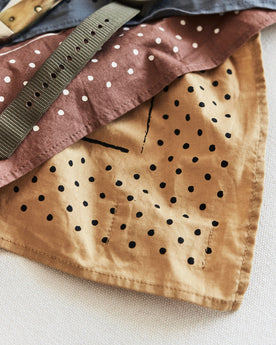 editorial image of The Bandana in Tarnished Gold and various bandanas, Accessories by Taylor Stitch