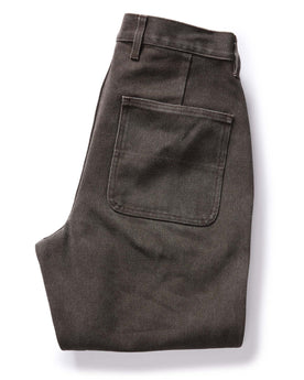 folded flatlay of the back of The Camp Pant in Soil Chipped Canvas, Bottoms by Taylor Stitch