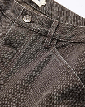 material shot of the pocket on The Camp Pant in Soil Chipped Canvas, Bottoms by Taylor Stitch