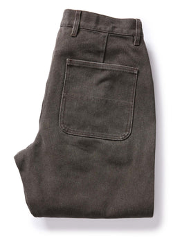 folded flatlay of the back of The Chore Pant in Soil Chipped Canvas, Bottoms by Taylor Stitch