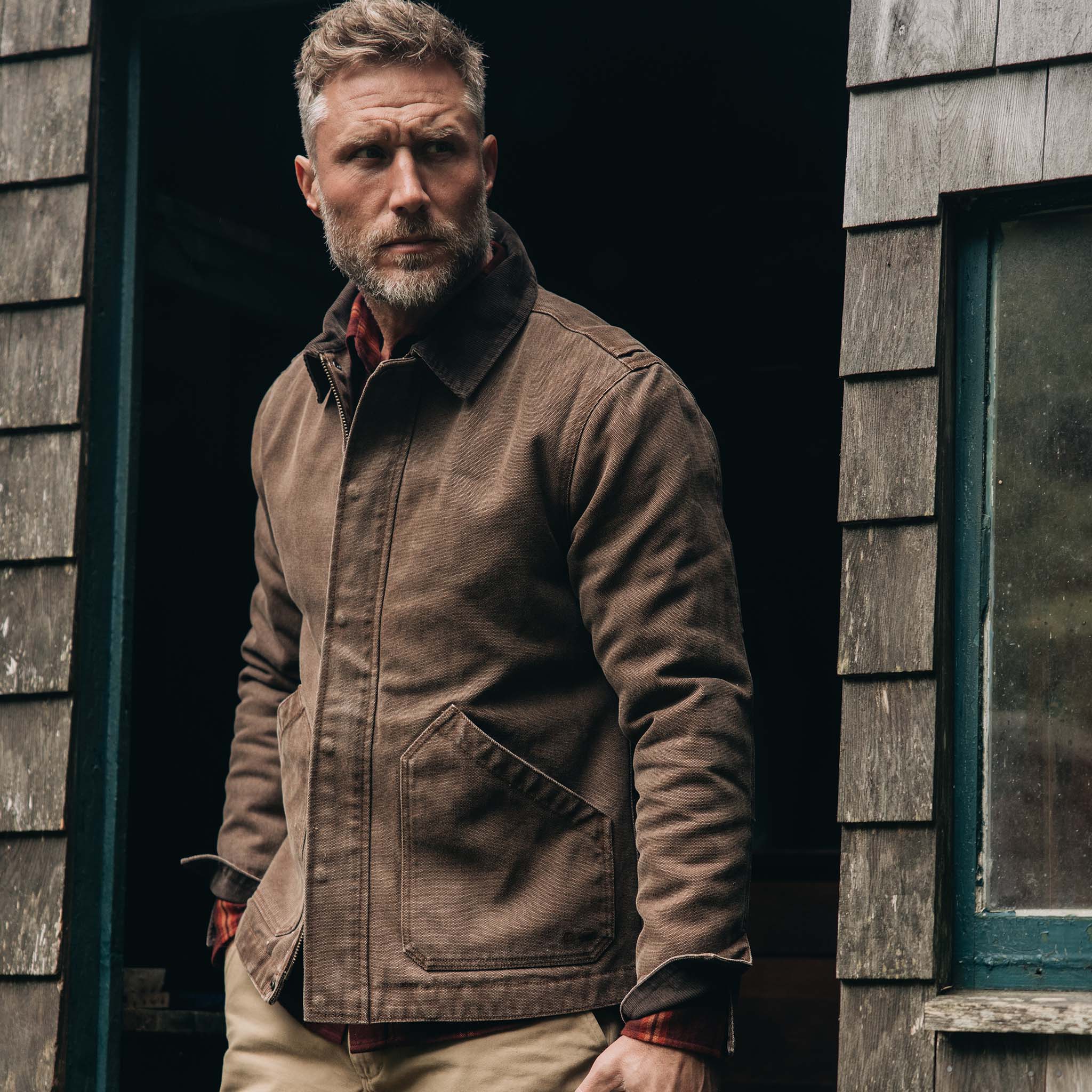 The Workhorse Jacket in Aged Penny Chipped Canvas | Taylor Stitch
