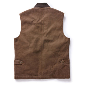 flatlay of the back of The Workhorse Vest in Aged Penny Chipped Canvas