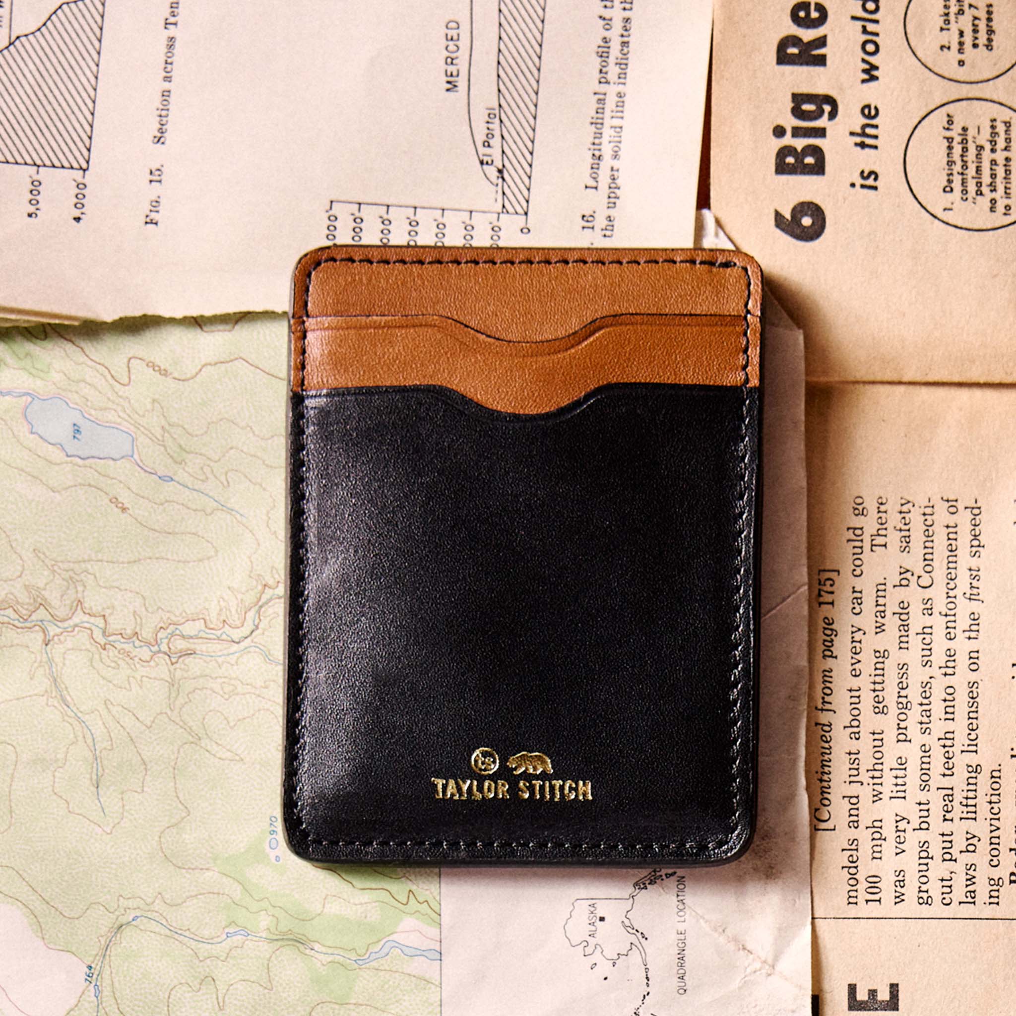 The Minimalist Wallet in Black Taylor Stitch Classic Men s