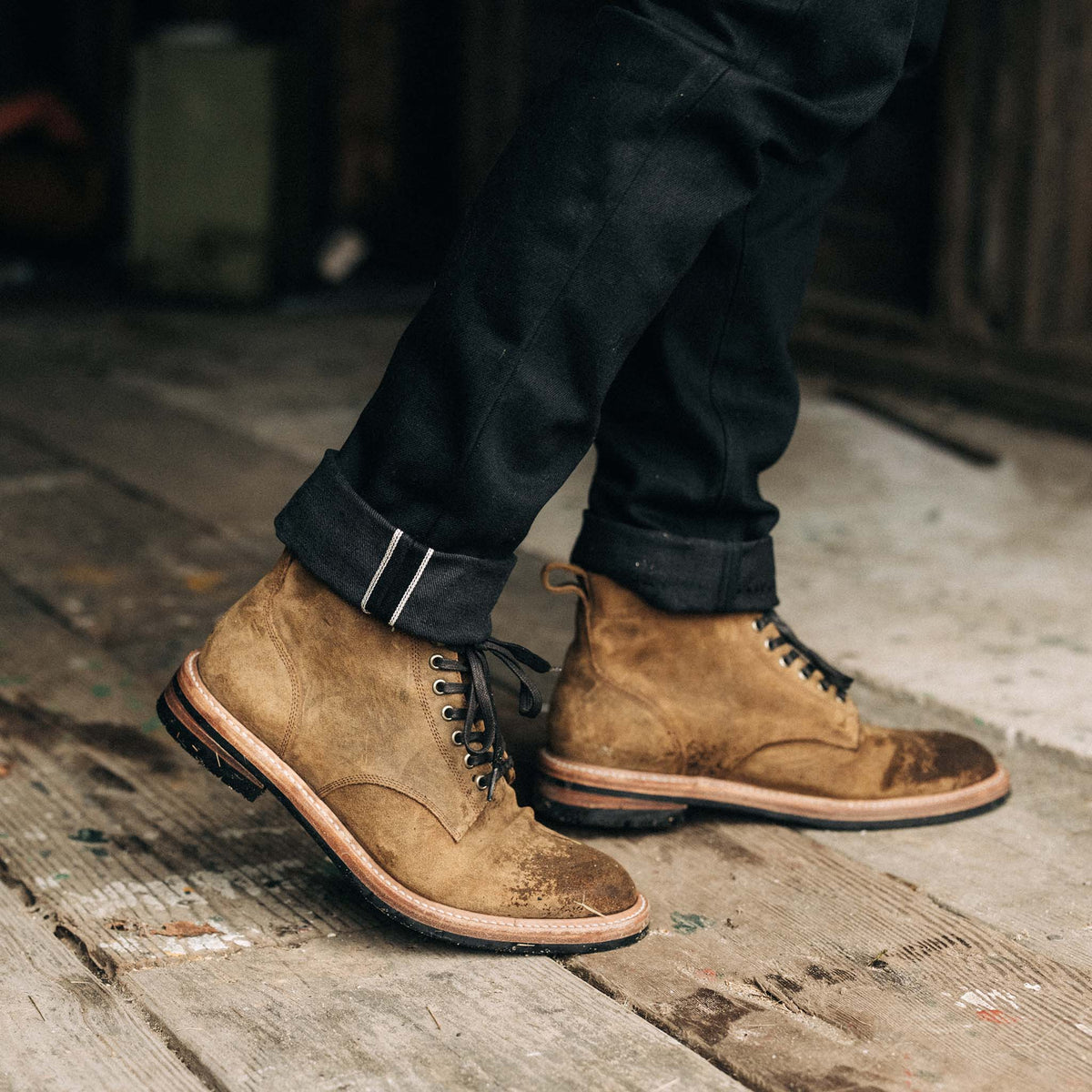 Taylor Stitch Men\'s Brown Suede Lace-Up Boots See Now, Buy Now: Lace Up These Rugged Taylor Stitch Boots  main image 4