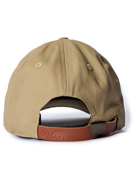 editorial image of the back of The Pathfinder Cap in Khaki Dry Wax, Accessories by Taylor Stitch