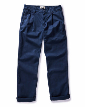 flatlay of The Matlow Pant in Dark Navy Herringbone, Bottoms by Taylor Stitch