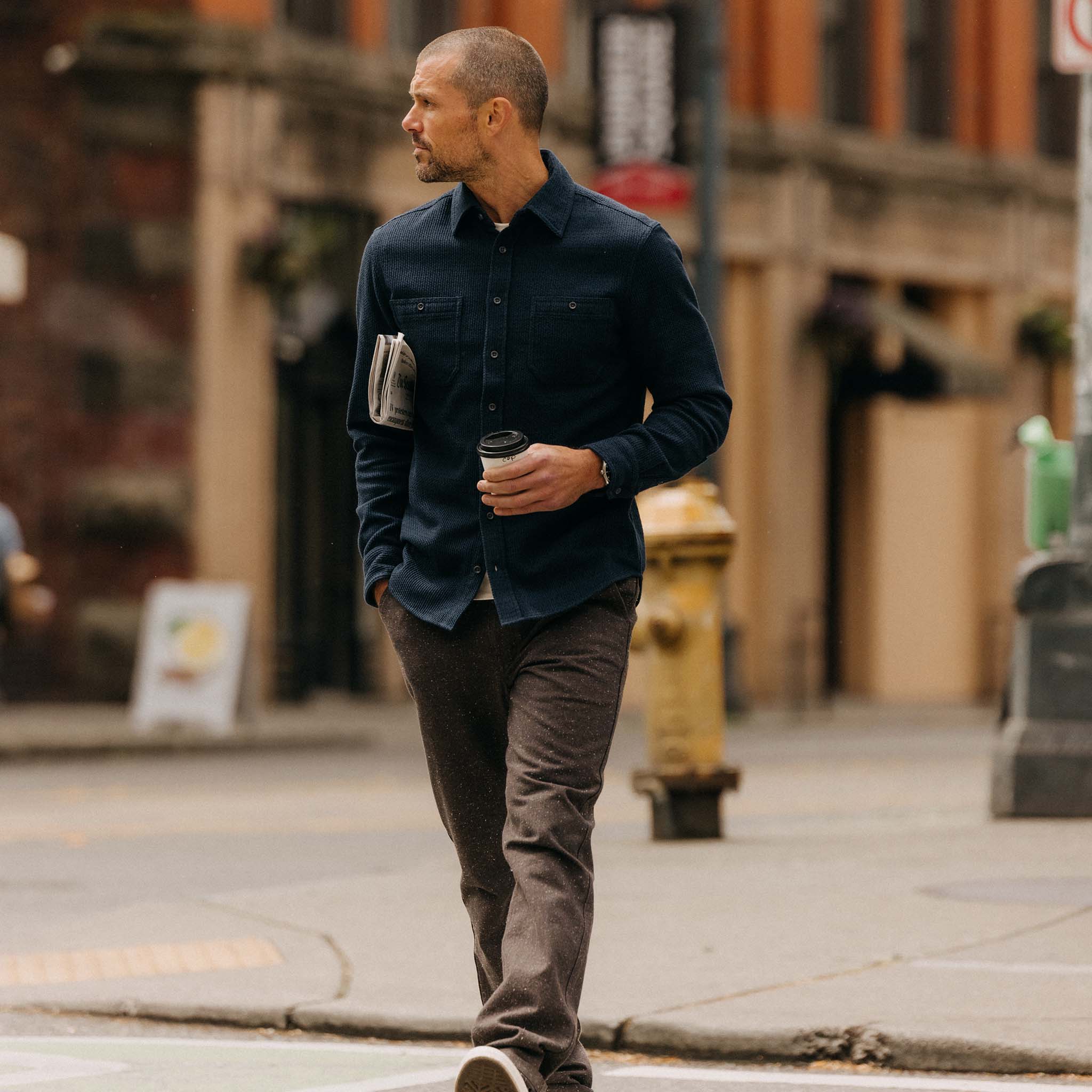 The Utility Shirt in Navy Sashiko | Taylor Stitch