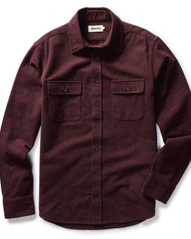 flatlay of The Yosemite Shirt in Nutmeg Donegal, Wovens by Taylor Stitch