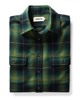 folded flatlay of The Yosemite Shirt in Twilight Plaid, Wovens by Taylor Stitch