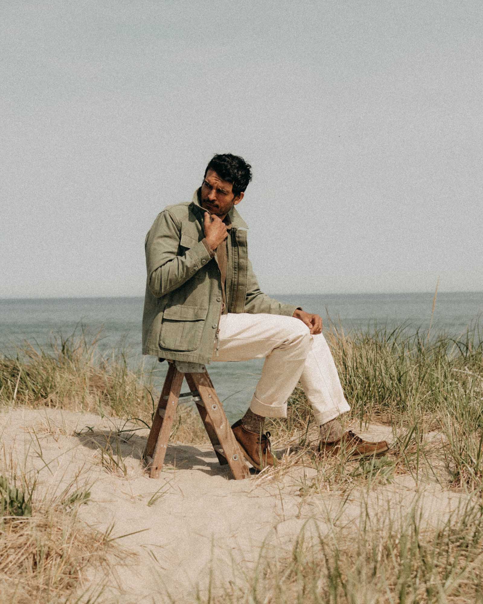 The Surplus Jacket in Field Olive Reverse Sateen | Taylor Stitch