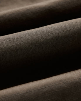 material shot of the fabric on The Field Overshirt in Mushroom Ripstop, Wovens by Taylor Stitch