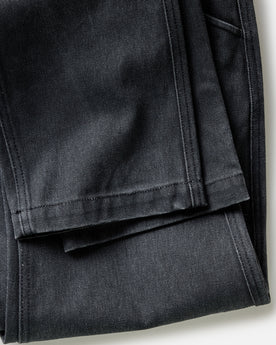 material shot of the cuff on The Chore Pant in Coal Chipped Canvas, Bottoms by Taylor Stitch