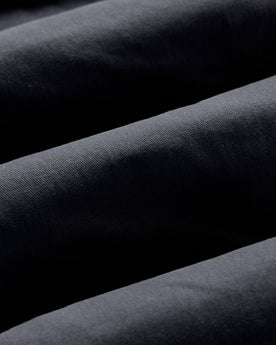 material shot of the twill fabric on The Democratic Foundation Pant in Organic Navy, Bottoms by Taylor Stitch