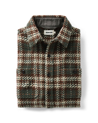 folded flatlay of The Cutter Overshirt in Buzzard Check