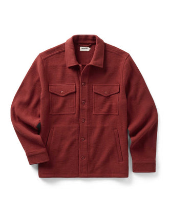 flatlay of The Kenne Shirt Jacket in Canyon Cotton Wool Crepe