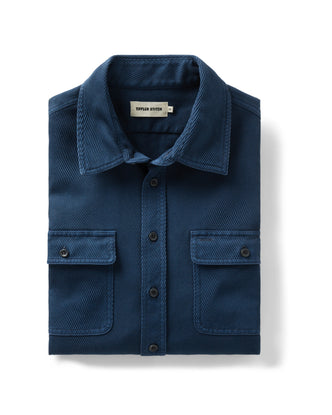 folded flatlay of The Ledge Shirt in Atlantic Twill