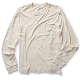 The Cotton Hemp Long Sleeve Tee in Heather Oat - featured image