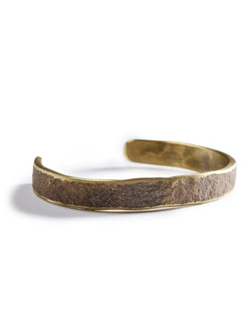Side of The Hammered Cuff in Brass, Accessories by Taylor Stitch