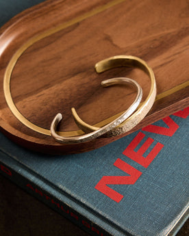 The Hammered Cuff in Brass on a Valet Tray, Accessories by Taylor Stitch