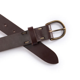 material shot of The Foundation Belt in Dark Brown